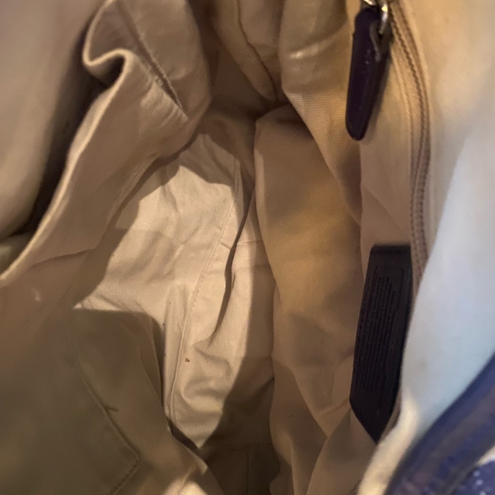 Coach Legacy Zebra Print Zip Duffle Bag 23410 Marine Purple White - Picture 14 of 14